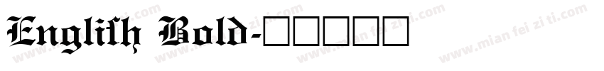 English Bold字体转换